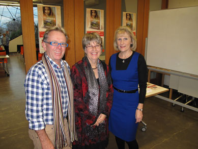 Through My Eyes launch Lyn White with authors Rosanne Hawke and John Heffernan